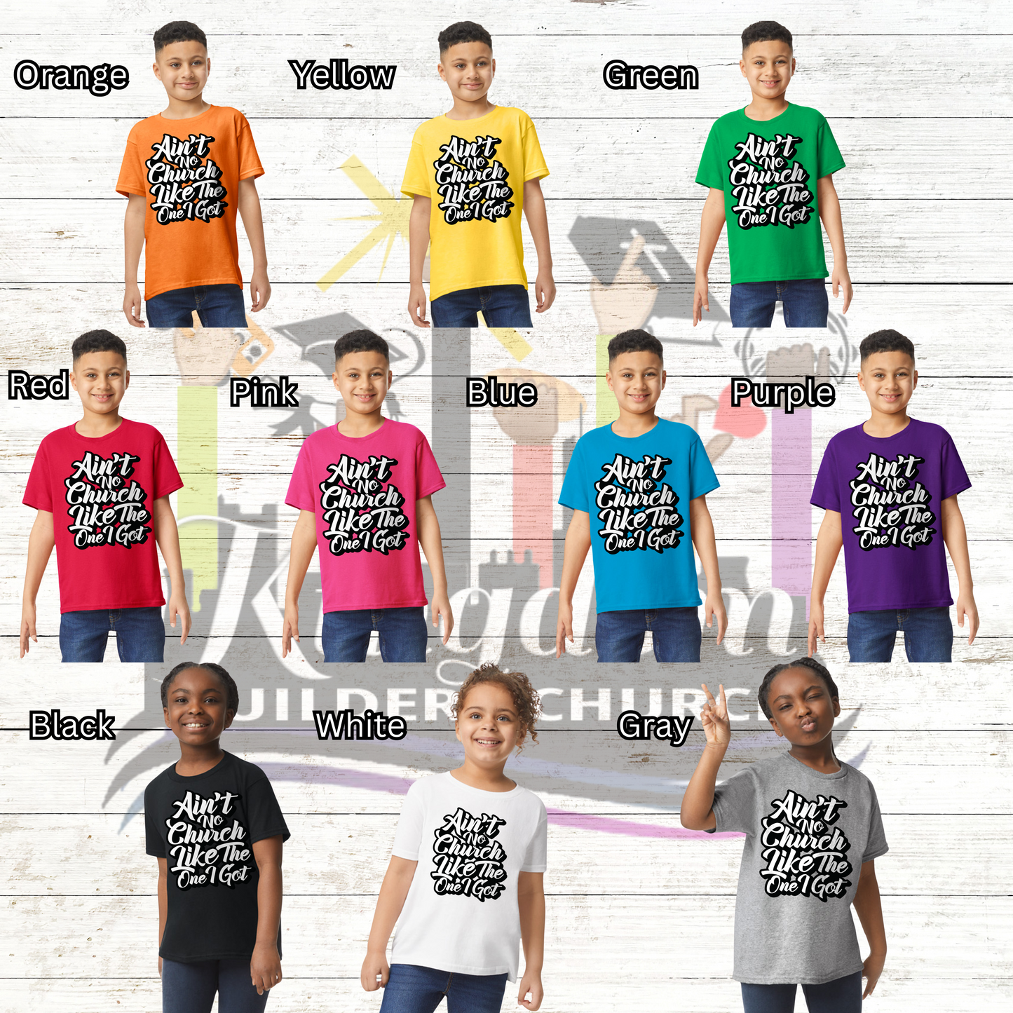 Kingdom Builder Church T-Shirt -Kids Size